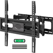 MOUNTUP Full Motion TV Wall Mount for 32–65” Flat & Curved LED/LCD TVs – Tilt, Swivel, Extend, Dual Arms, Max VESA 400x400mm, 99 lbs