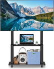 Universal Mobile TV Stand with Wheels for 32 to 70 Inch TVs Height Adjustable Rolling Cart Holds up to 40KG