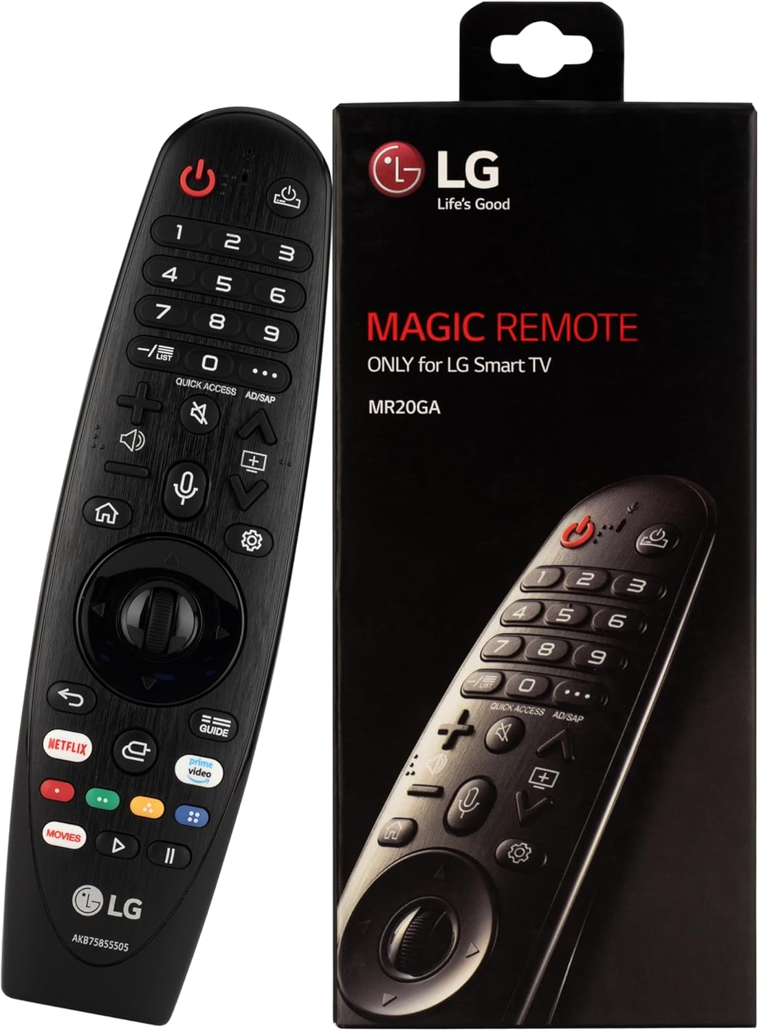 LG Magic Remote MR20GA Original Voice Control Remote with Netflix and Prime Video Hot Keys