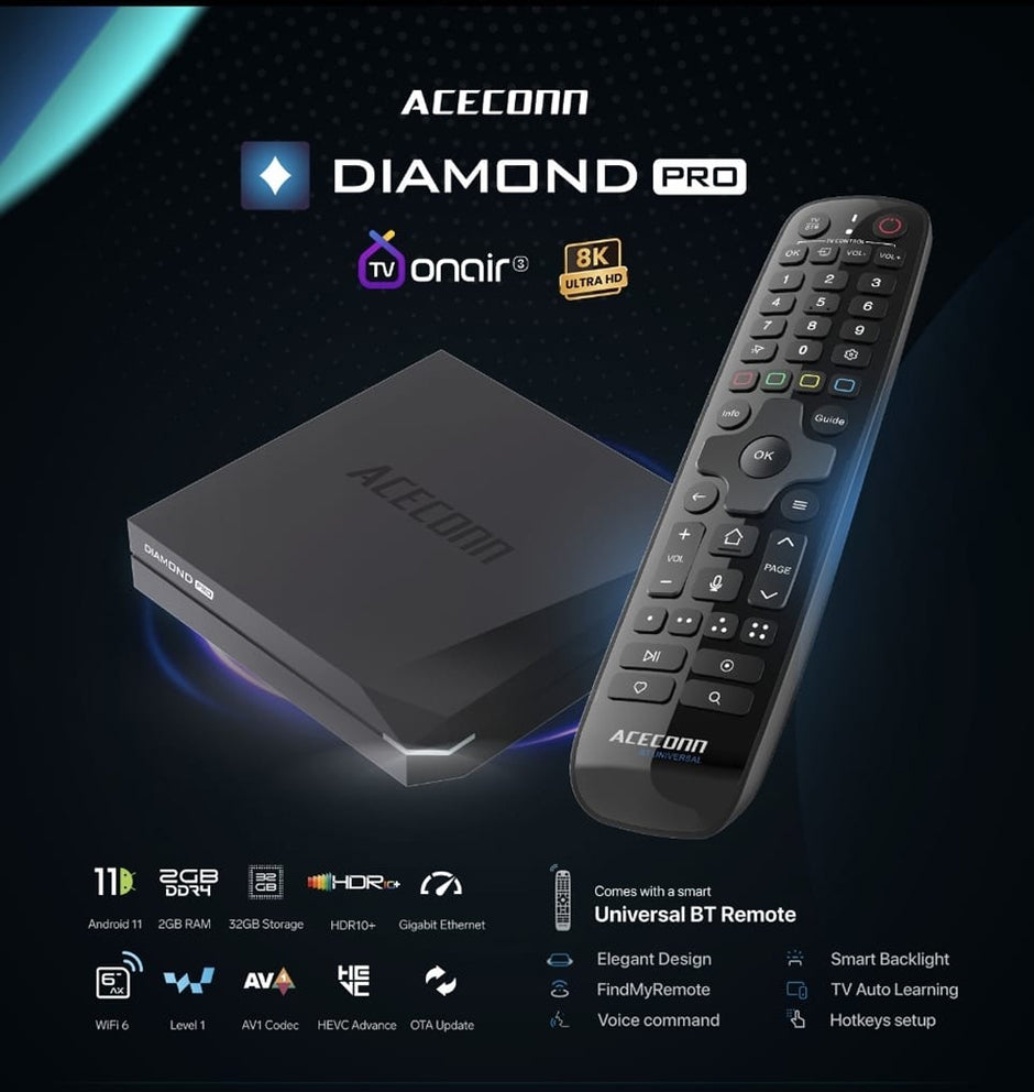 AceConn Diamond Pro Ultimate 8K UHD IPTV Box
