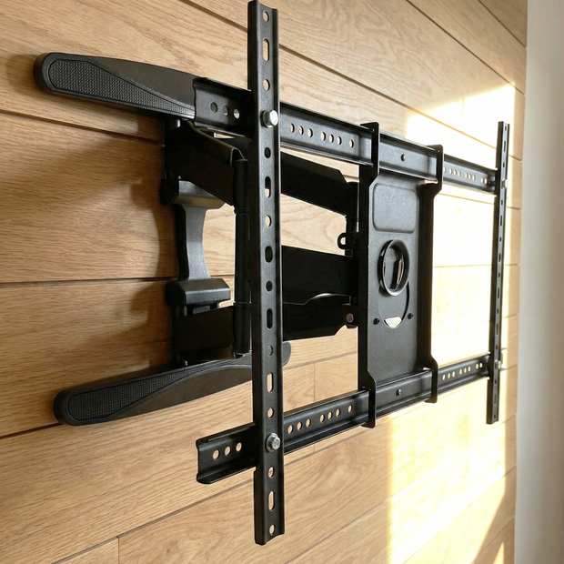 Full Motion TV Wall Mount 40–85” | Heavy Duty Dual Arm Bracket, 150lbs Capacity, Tilt +5°/-15°, Swivel ±45°, Max VESA 600x400mm, 1-Year Warranty