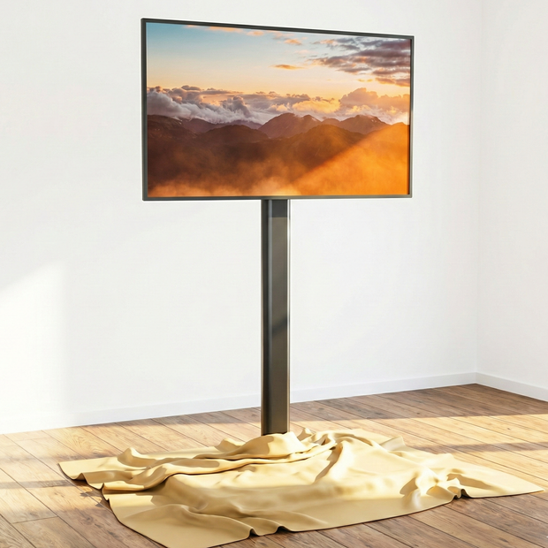 Universal Floor TV Stand with Swivel Mount and Height Adjustment for 27 to 65 Inch LCD LED OLED TVs HT1002B